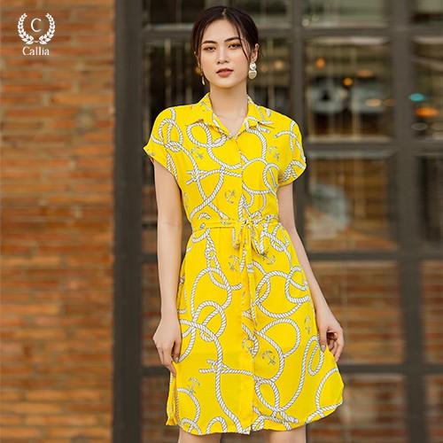 Đầm sơ mi nữ Callia Yee suông tay dơi