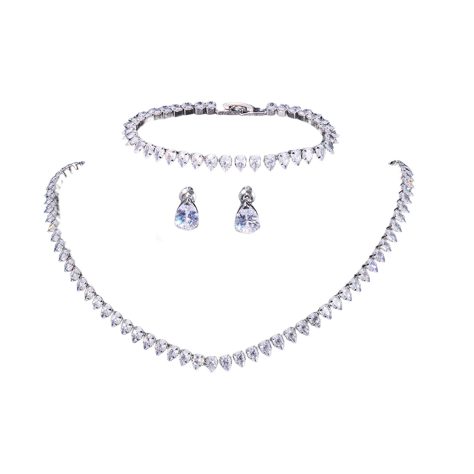 Necklace Earrings Bracelet Clavicle Pendant for Anniversary Banquet Mom