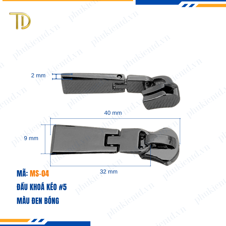 Đầu khóa kéo túi xách, đầu khóa kéo thay thế, đầu khóa kéo balo răng 5, độ bền 5-8 năm