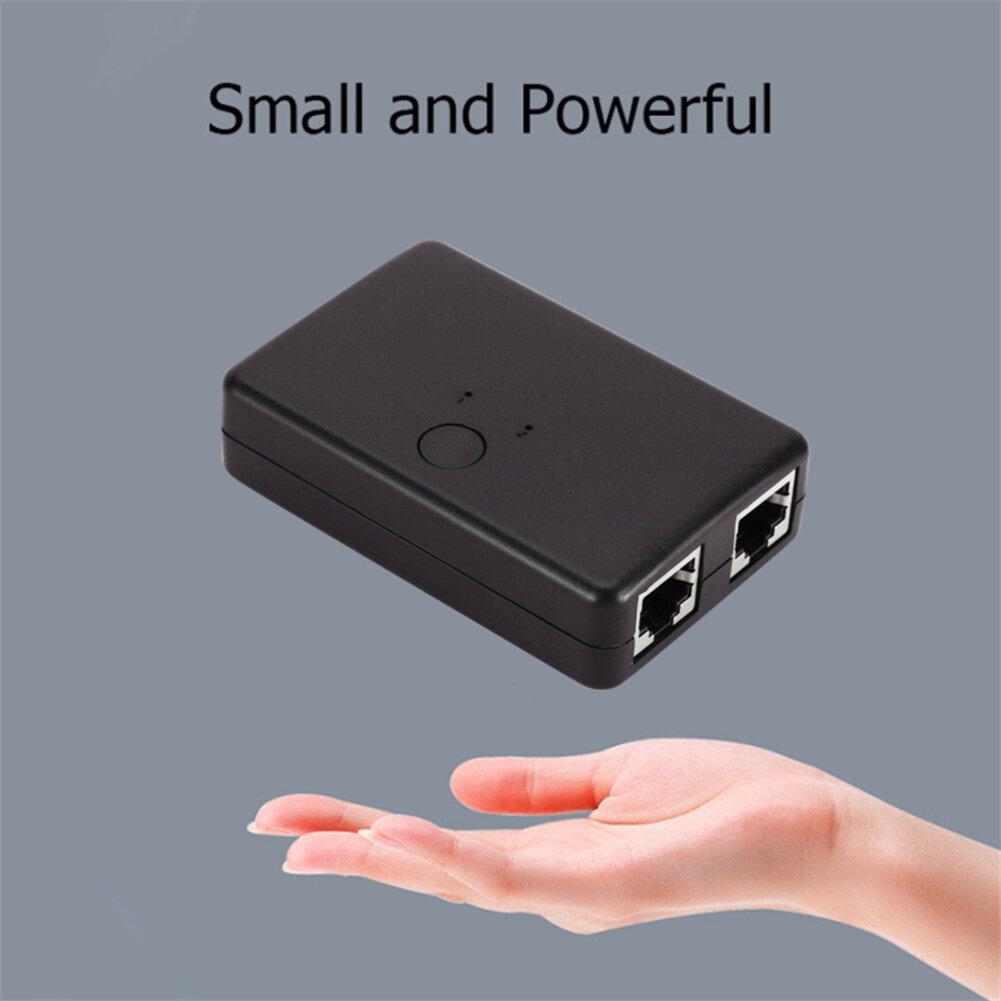 Bộ chuyển mạng Rj45 không cần cắm 2 Trong 1 Ra Mạng Nội bộ Bên ngoài Tự do Chuyển đổi Bộ điều hợp Chia sẻ Mạng Máy tính