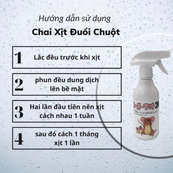 Xịt Đuổi Chuột SAMURAI CARE - An toàn - Xua Đuổi Chuột, Gián, Côn Trùng - Chỉ Sau 1 Lần Xịt