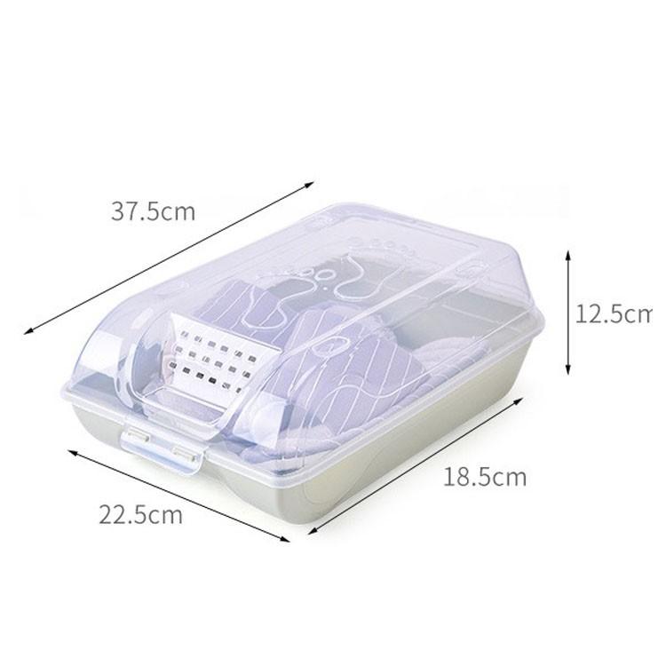 Hộp đựng giày bằng nhựa có nắp đậy thoát khí