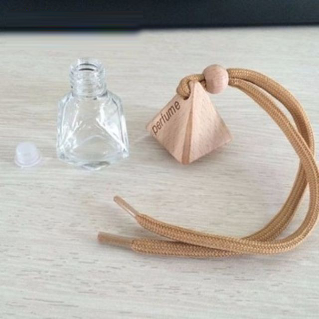 Vỏ Chai Lọ Đựng Tinh Dầu Lục Lăng Treo Xe Ô Tô - Vỏ Chai Tinh Dầu Thủy Tinh - Khử Mùi Phòng - Tủ Quần Áo