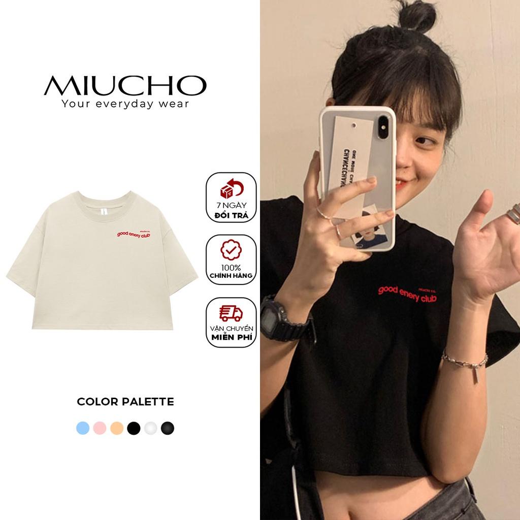 Áo croptop nữ cotton basic, phong cách năng động MC010 Miucho