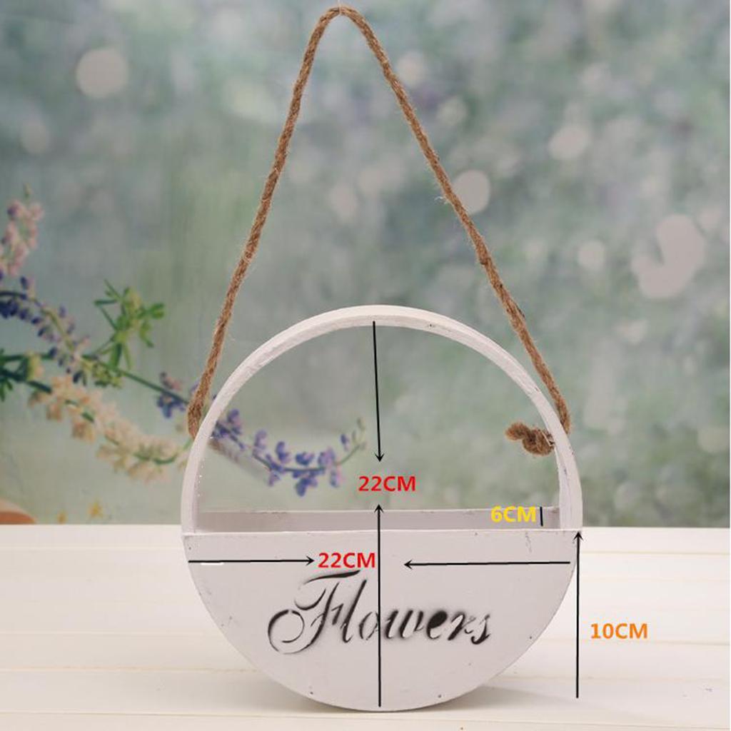 Wooden Flower Basket Pot Plant Trays for Home Garden Decorations DIY Crafts