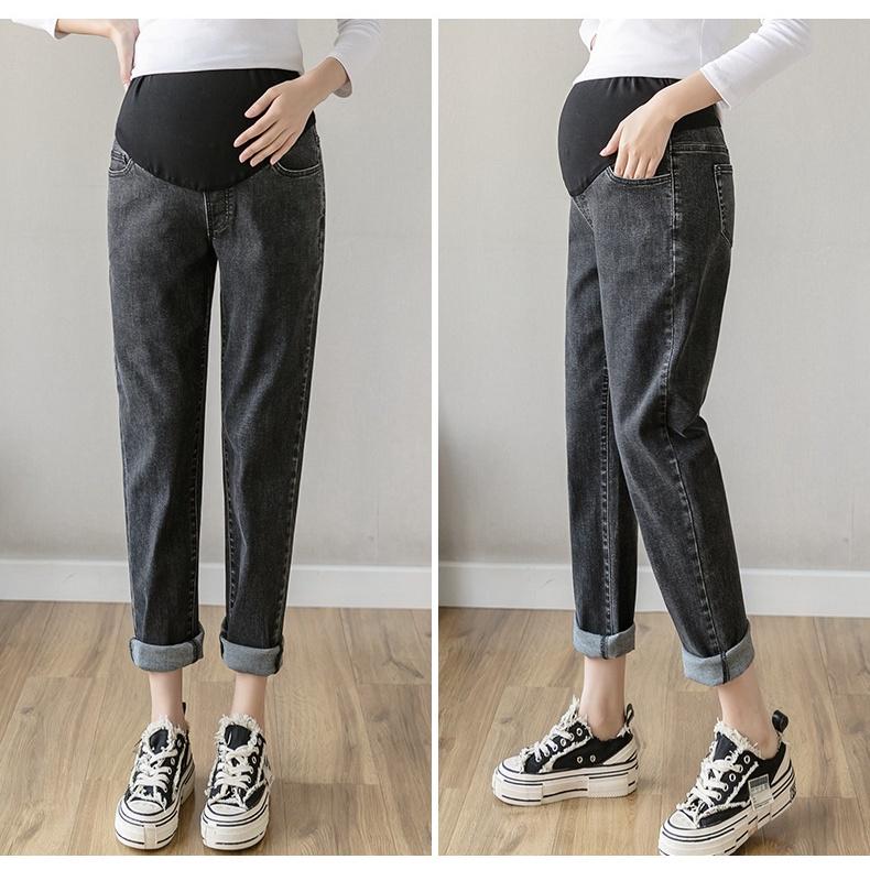 Quần jean bầu dáng baggy đẹp, chất jean mềm mại Mẹ bầu mặc đi chơi, đi làm đều được