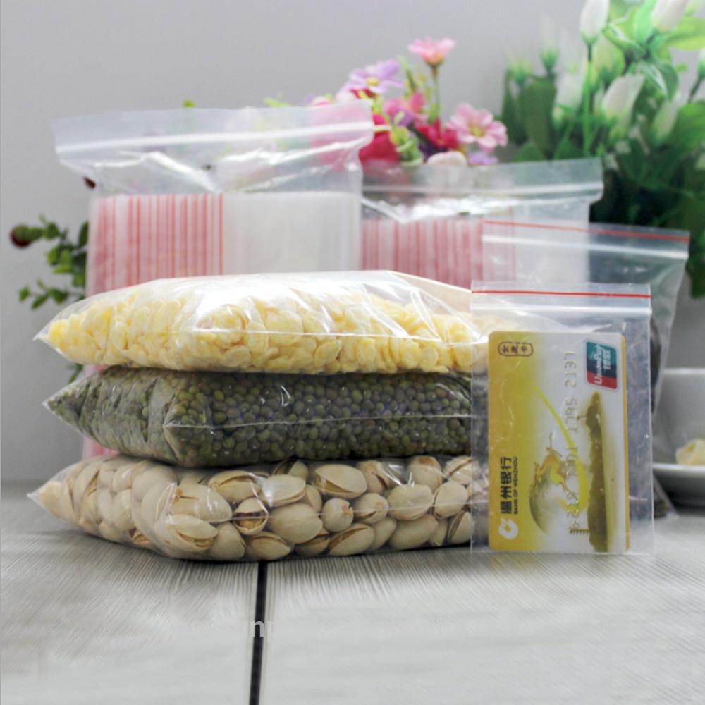 Túi zip viền đỏ loại dày 1kg túi zip chỉ đỏ túi zip mini đủ size
