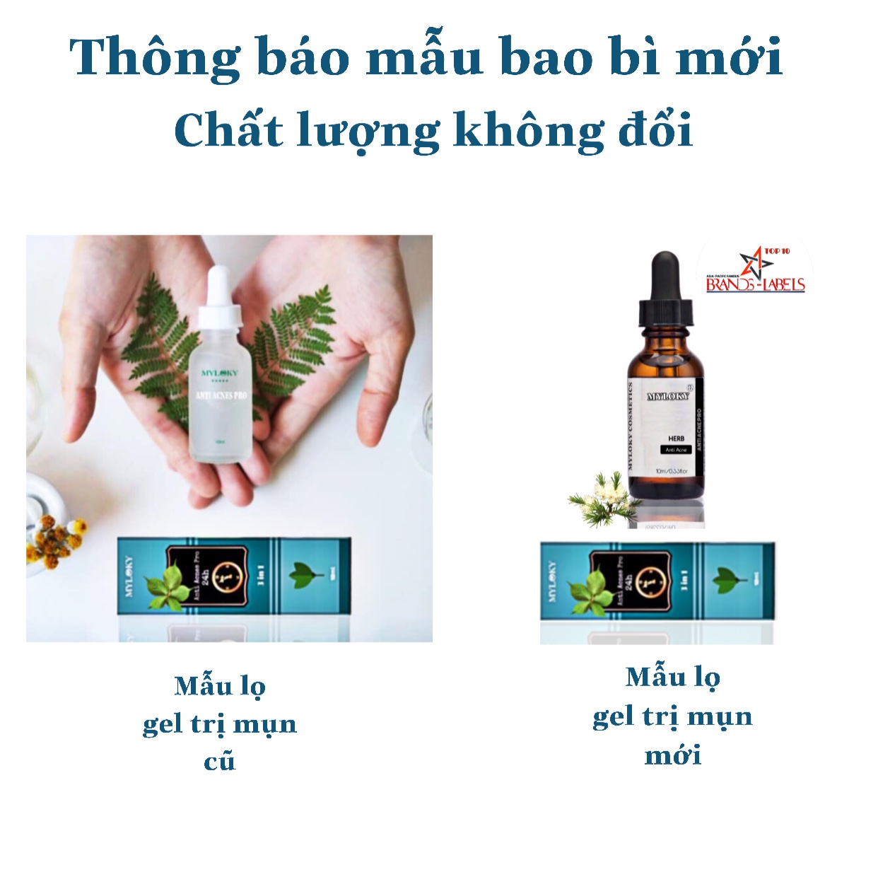 SERUM HỖ TRỢ TRỊ MỤN NHANH 99,9%. NGĂN NGỪA TÁI PHÁT,ANTI ACNES PRO MYLOKY