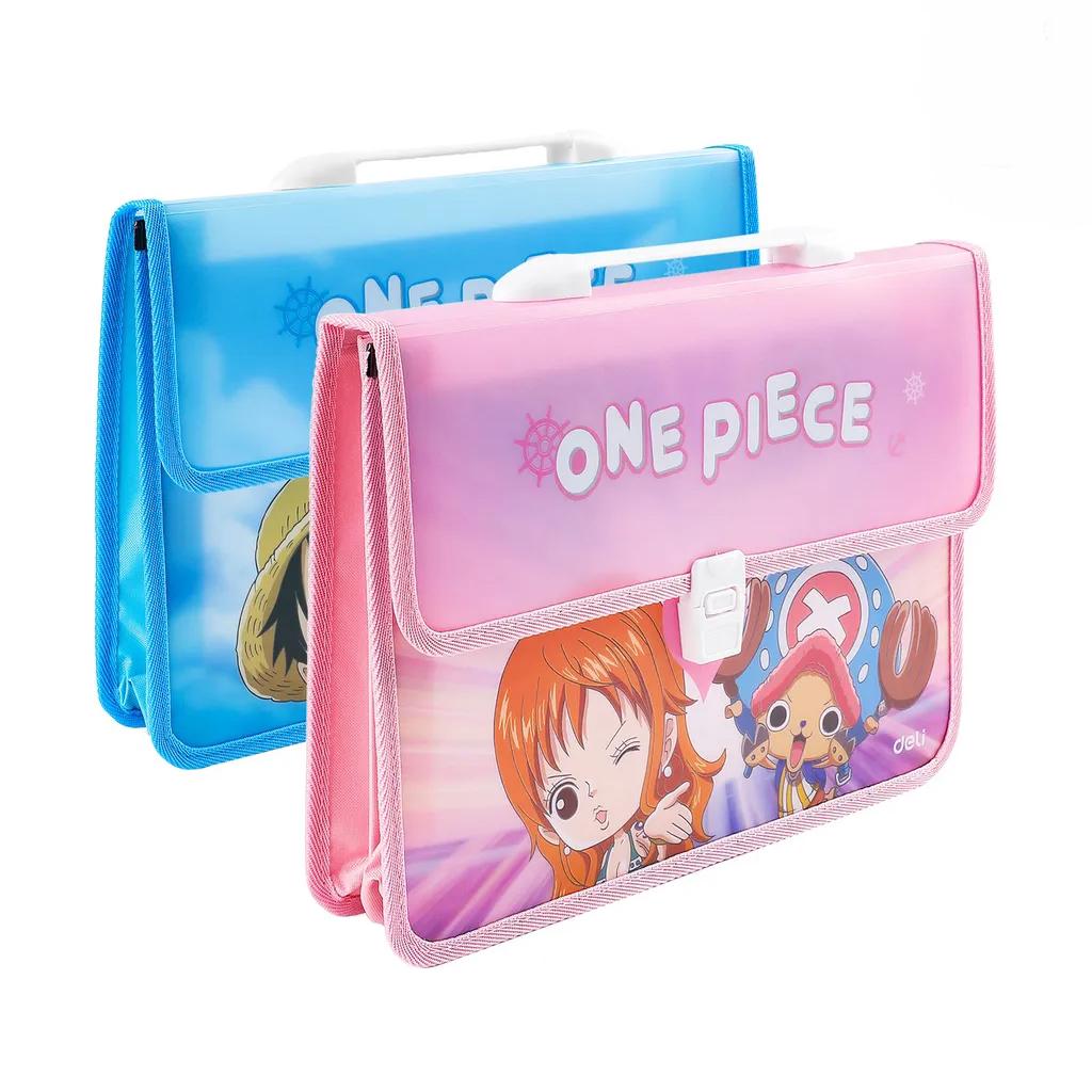 Cặp Tài Liệu Học Sinh A4 2 Ngăn One Piece - Deli EF621 - Màu Hồng