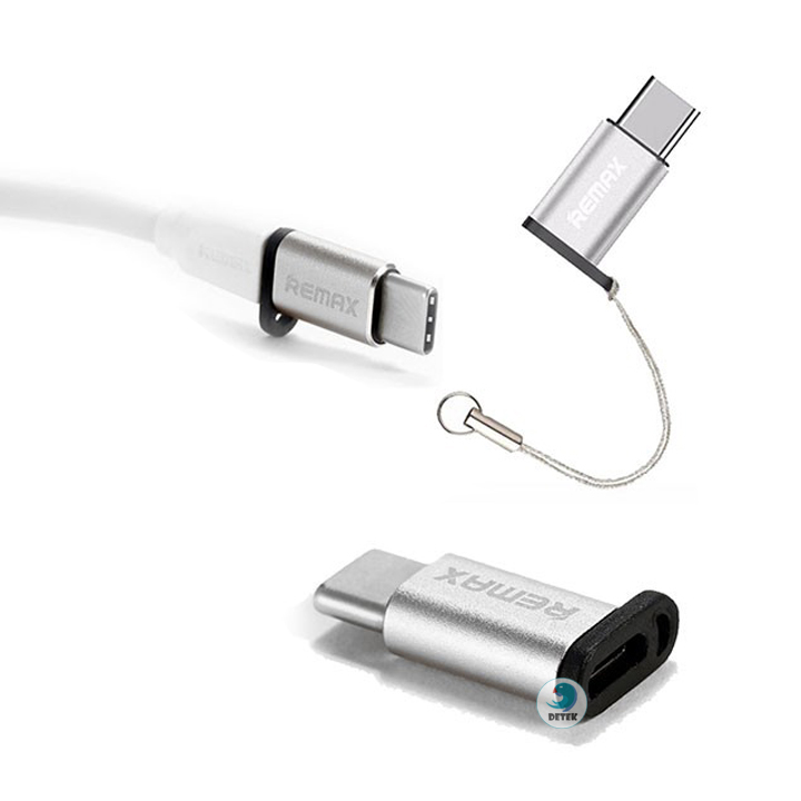 Đầu chuyển từ MicroUsb sang Type C Remax RA-USB1 - Hàng nhập khẩu