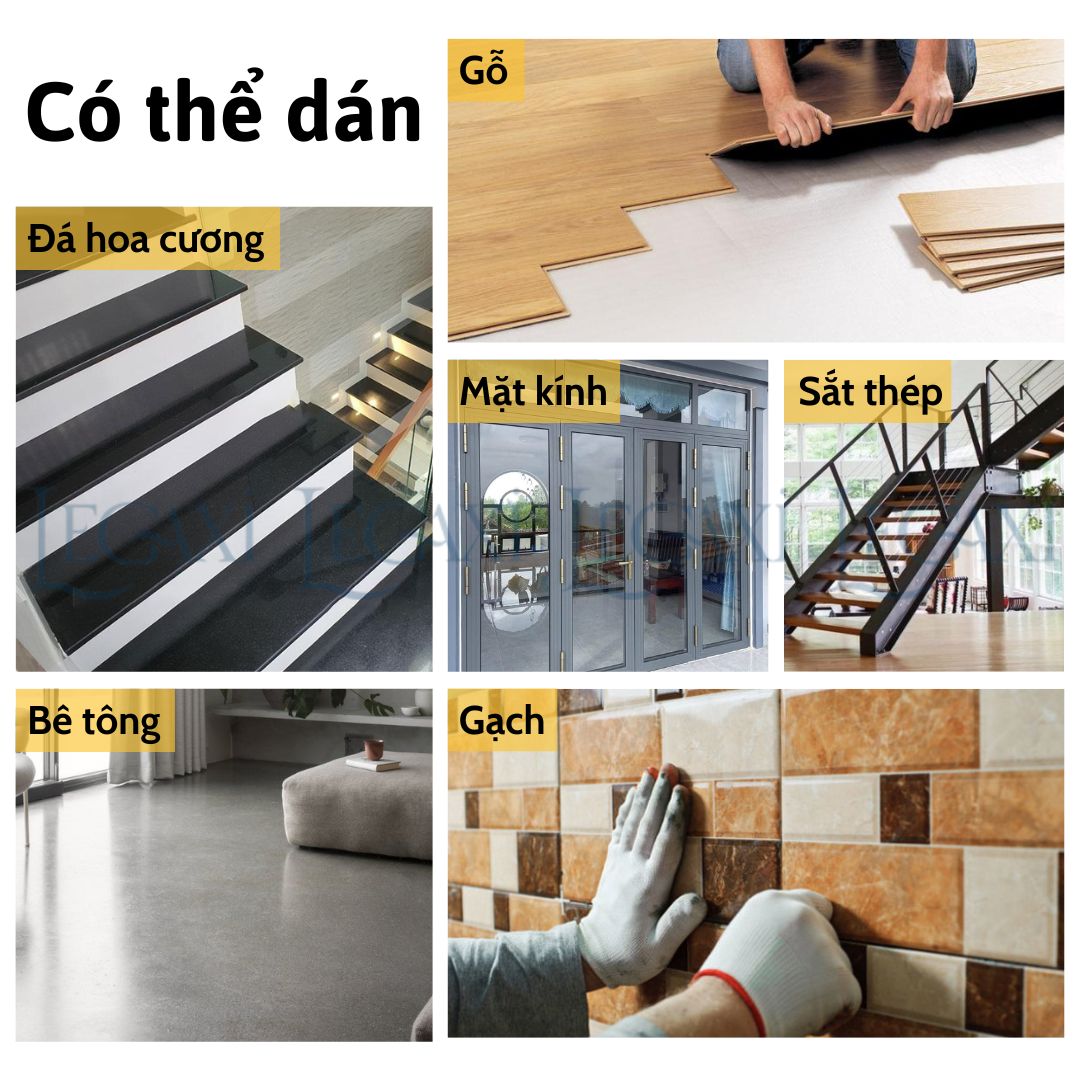 Keo đa năng dán gỗ đá hoa cương gạch men sứ tường cầu thang sàn chống nước chịu nhiệt chịu tải lực Legaxi