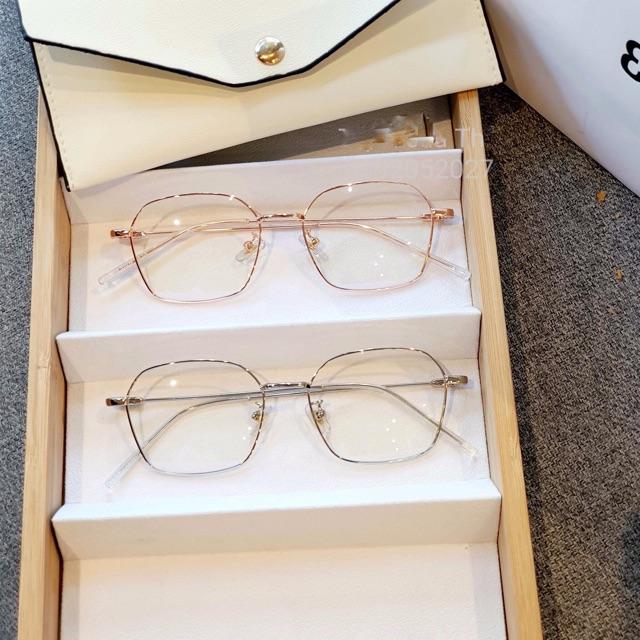 Gọng kính cận vuông, càng kính kim loại, cho cả nam và nữ 2808