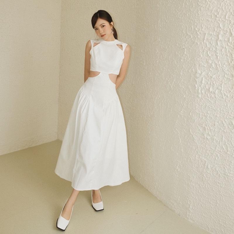 Đầm dài LAMUSE khoét eo bồng xòe (Luna Dress