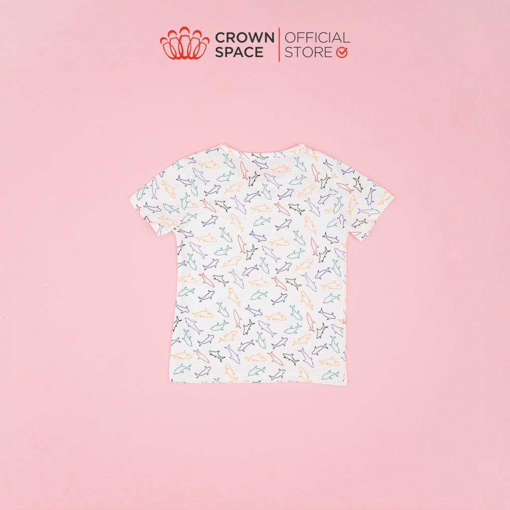 Áo Phông Bé Trai Màu Cam Crown Kids Fashion CKBS2110701.OR TShirt Vải Cotton Thoáng Mát Từ Size 3-7