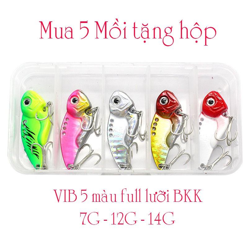 Mồi câu lure cá sắt VIB 7g,12g,14g mồi lure cá lóc,Màu sắc 5 màu siêu nhậy MOI-6