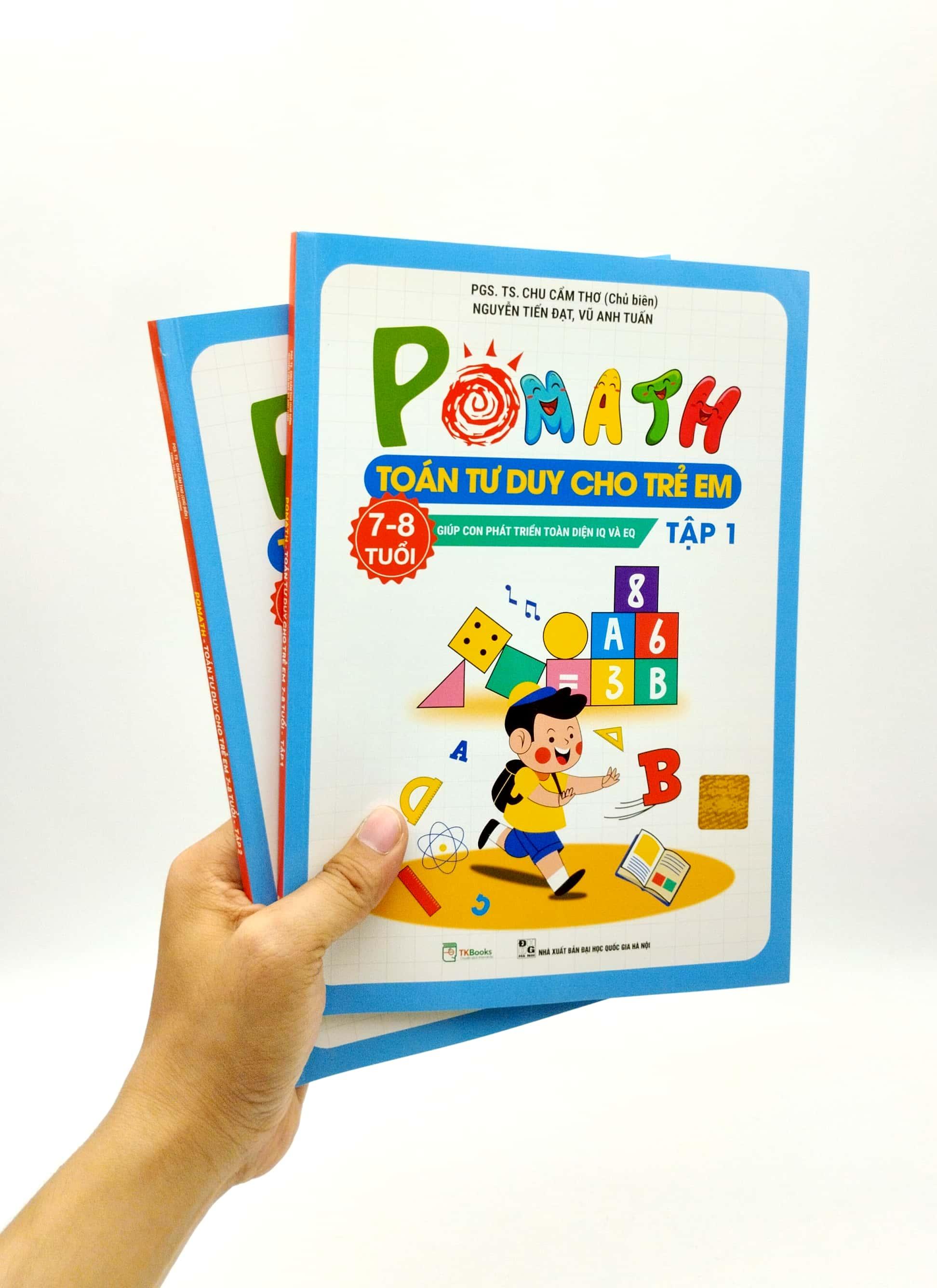 Bộ Pomath - Toán Tư Duy Cho Trẻ Em 7 - 8 Tuổi (Tập 1 + 2) (Bộ 2 Tập)