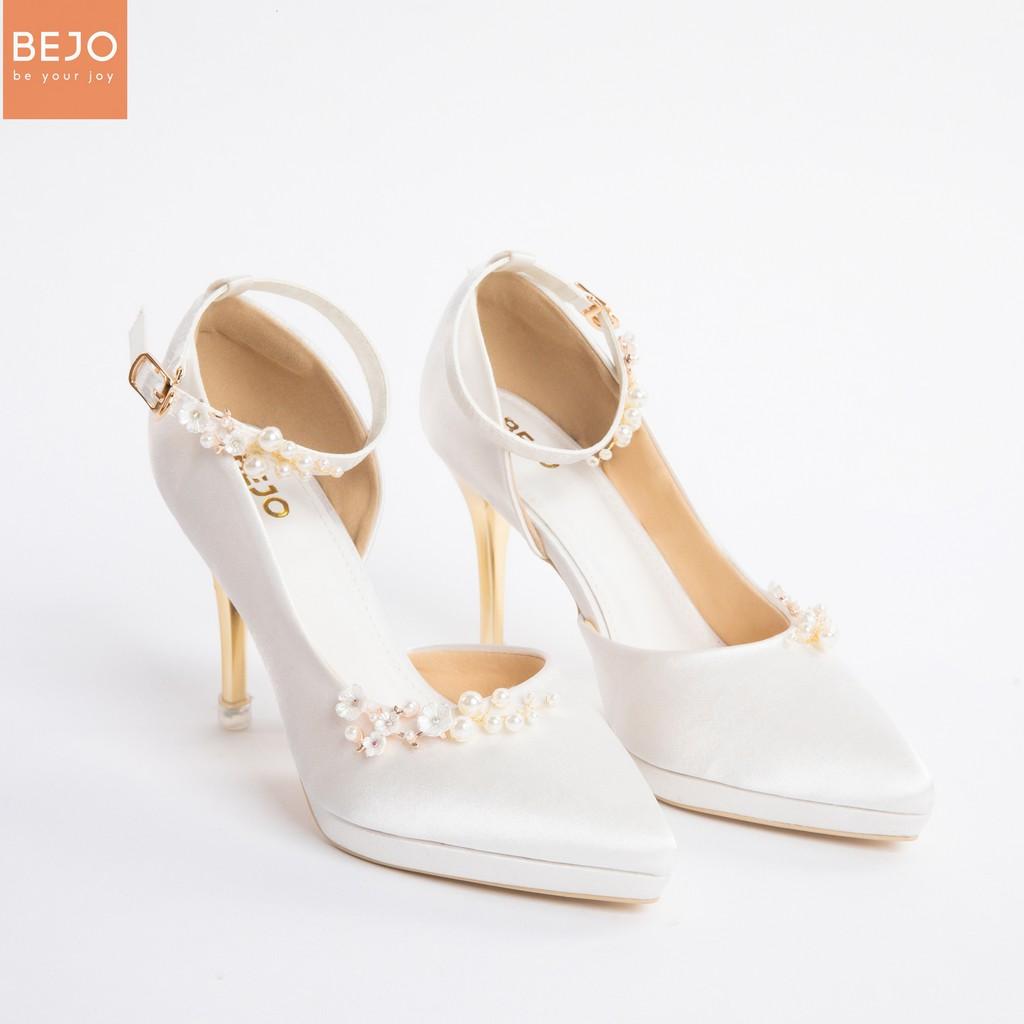 GIÀY CƯỚI - GIÀY CÔ DÂU BEJO H96.05 HOA MAI LỤA - WEDDING SHOES