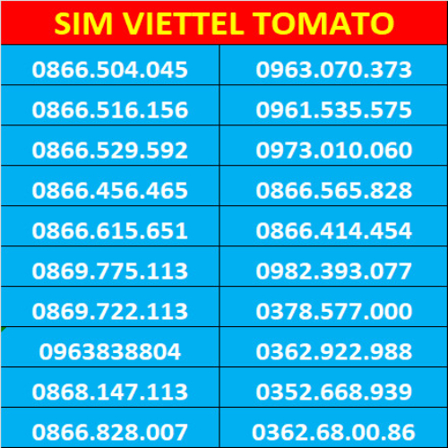 Sim viettel số đẹp - Nghe gọi mãi mãi - Hàng chính hãng