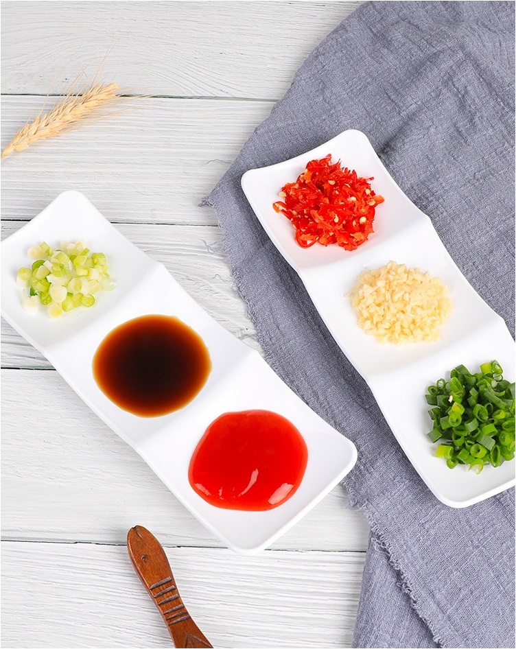 Đĩa đựng nước chấm 2 ngăn - Hàng Nội Địa Nhật Bản