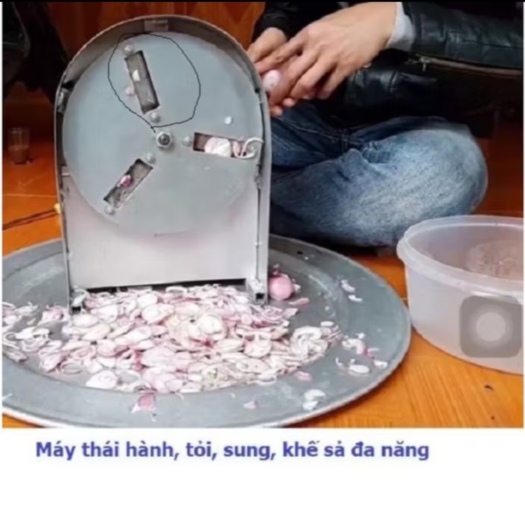 1 MÁY THÁI SẮT HÀNH TỎI GIA VỊ QUAY TAY