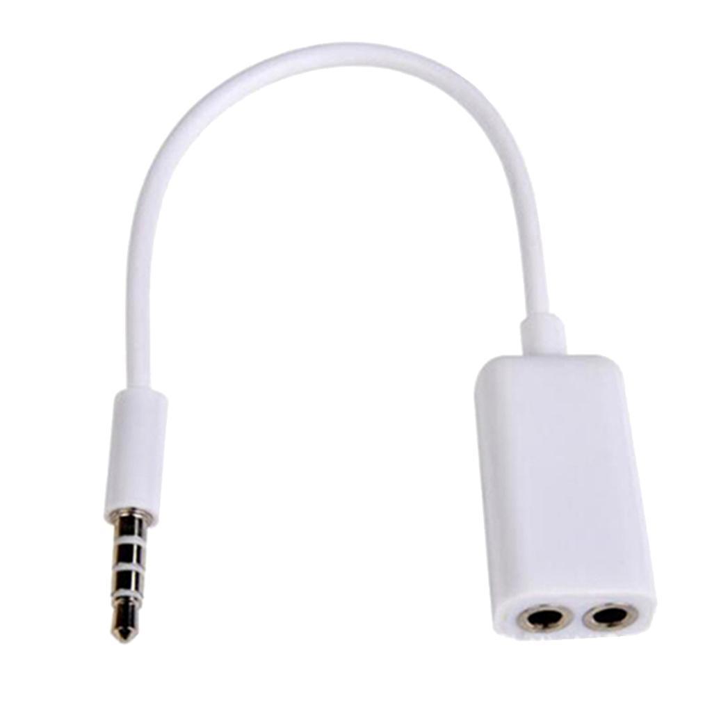 3.5mm Stereo Male Plug to Dual Female Audio Extension Splitter Cable
