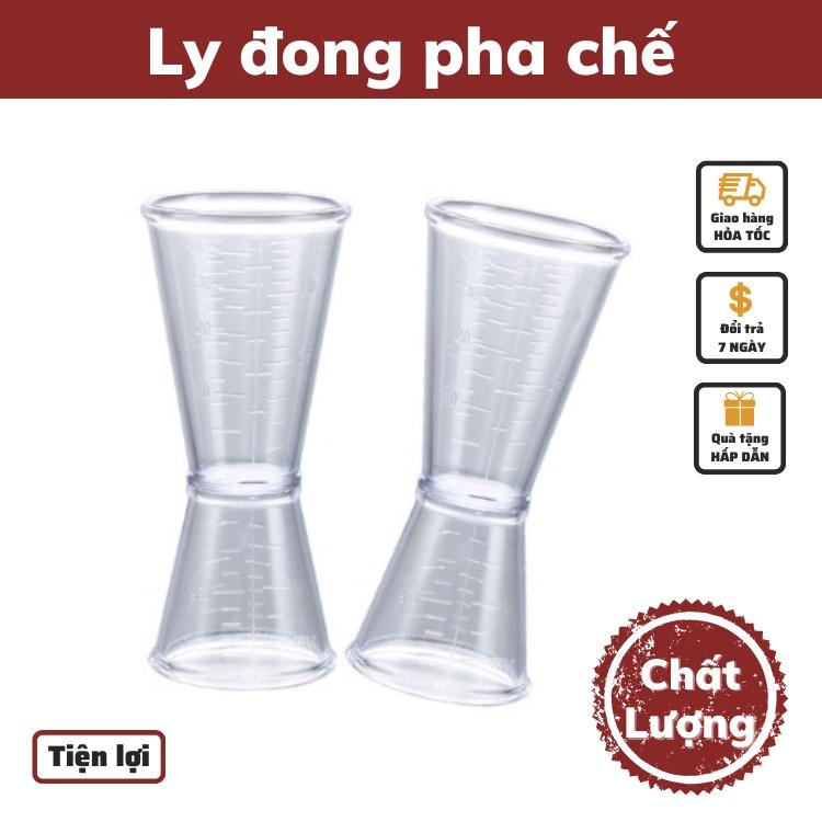 Ly đong định lượng 15cc-28cc bằng nhựa có quai cầm trong suốt cao cấp đồ dùng ly đong pha chế sữa,nước nhỏ gọn chính xác