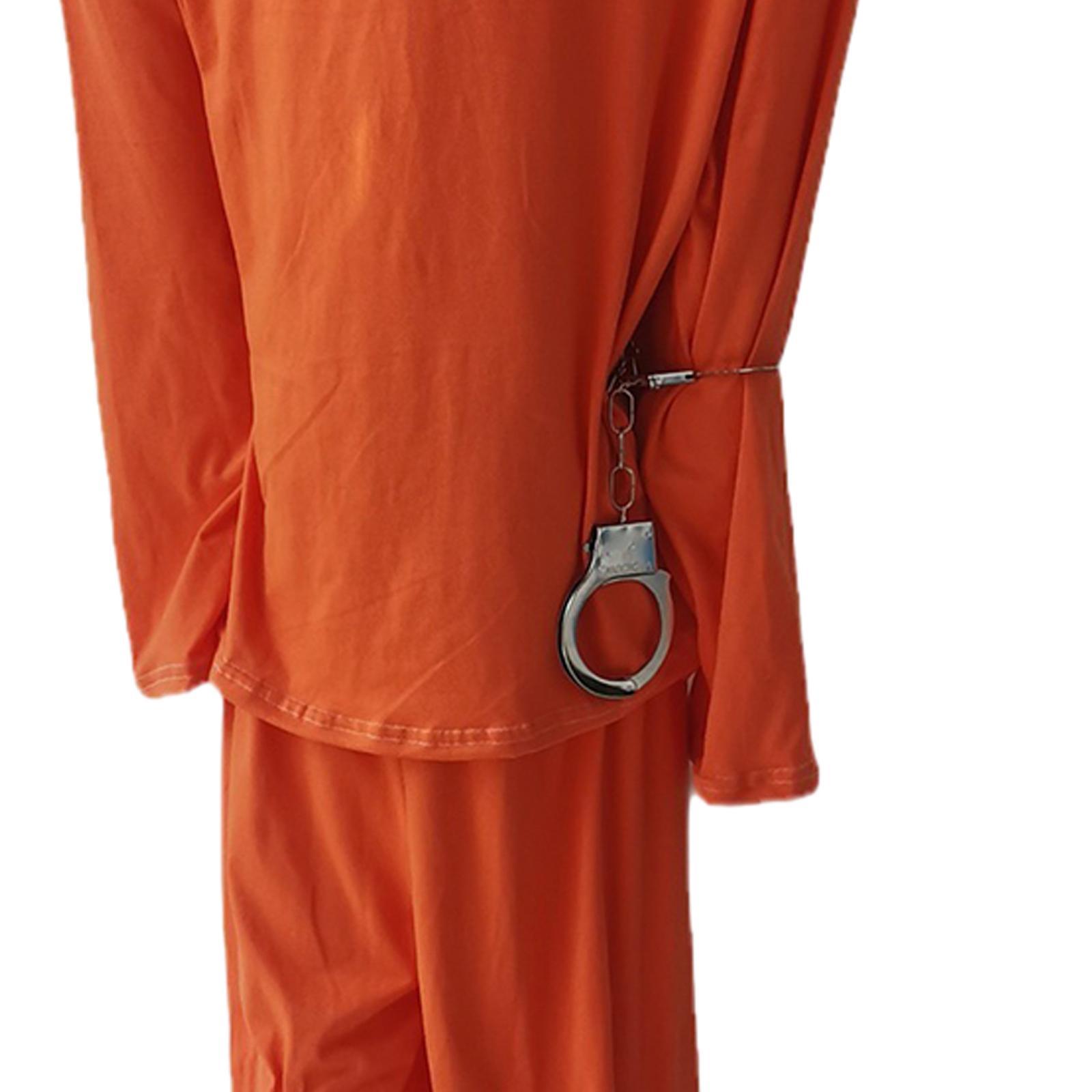 Halloween Scary Prison Uniform Prisoner Costumes for Cosplay Graveyard Scene