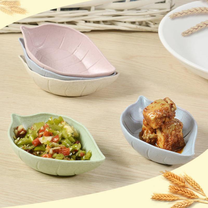 Đĩa Đựng Gia Vị, Nước Chấm Hình Chiếc Lá - Chén Đựng Gia Vị Bằng Lúa Mạch