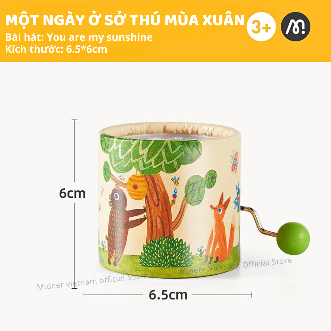 Hộp nhạc mini dây cót cho bé mideer Hand Crank Music Box