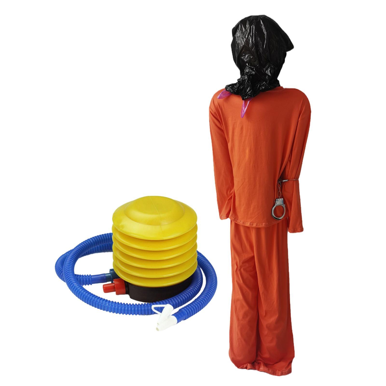 Halloween Scary Prison Uniform Prisoner Costumes for Cosplay Graveyard Scene