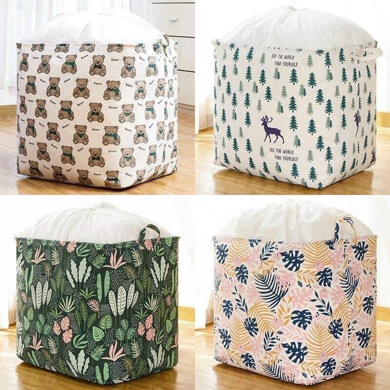 Túi Đựng Quần Áo Chăn Màn dây rút cỡ lớn 100L
