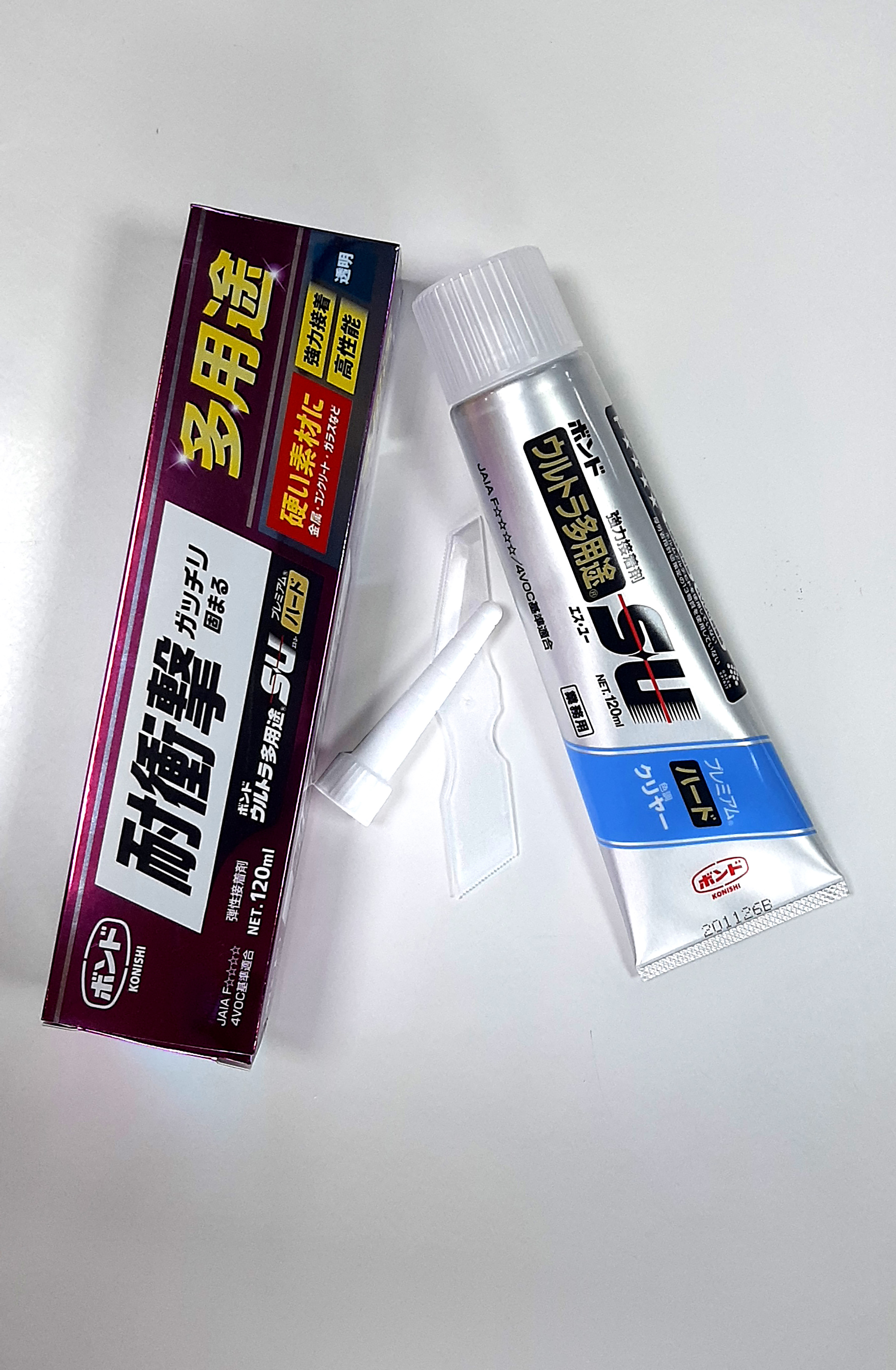 Keo dán Đa Năng Nhật Bản Dán thủy tinh, bê tông, gạch, đá, gỗ , nhựa cứng ULTRA SU HARD 120ml #05150, chống thấm nước