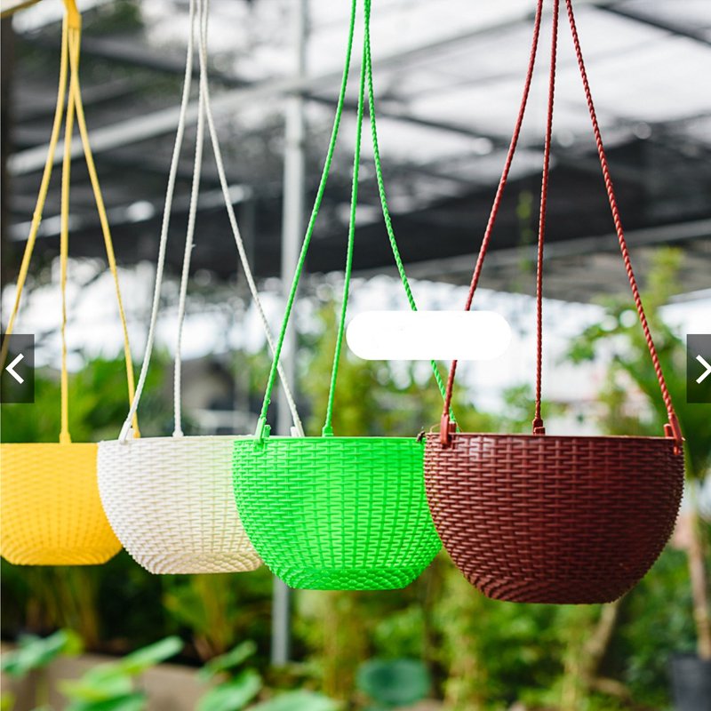 10 CHẬU nhựa treo đan mây,mẫu sang trọng,cứng dày đường kính 22x15cm-77521