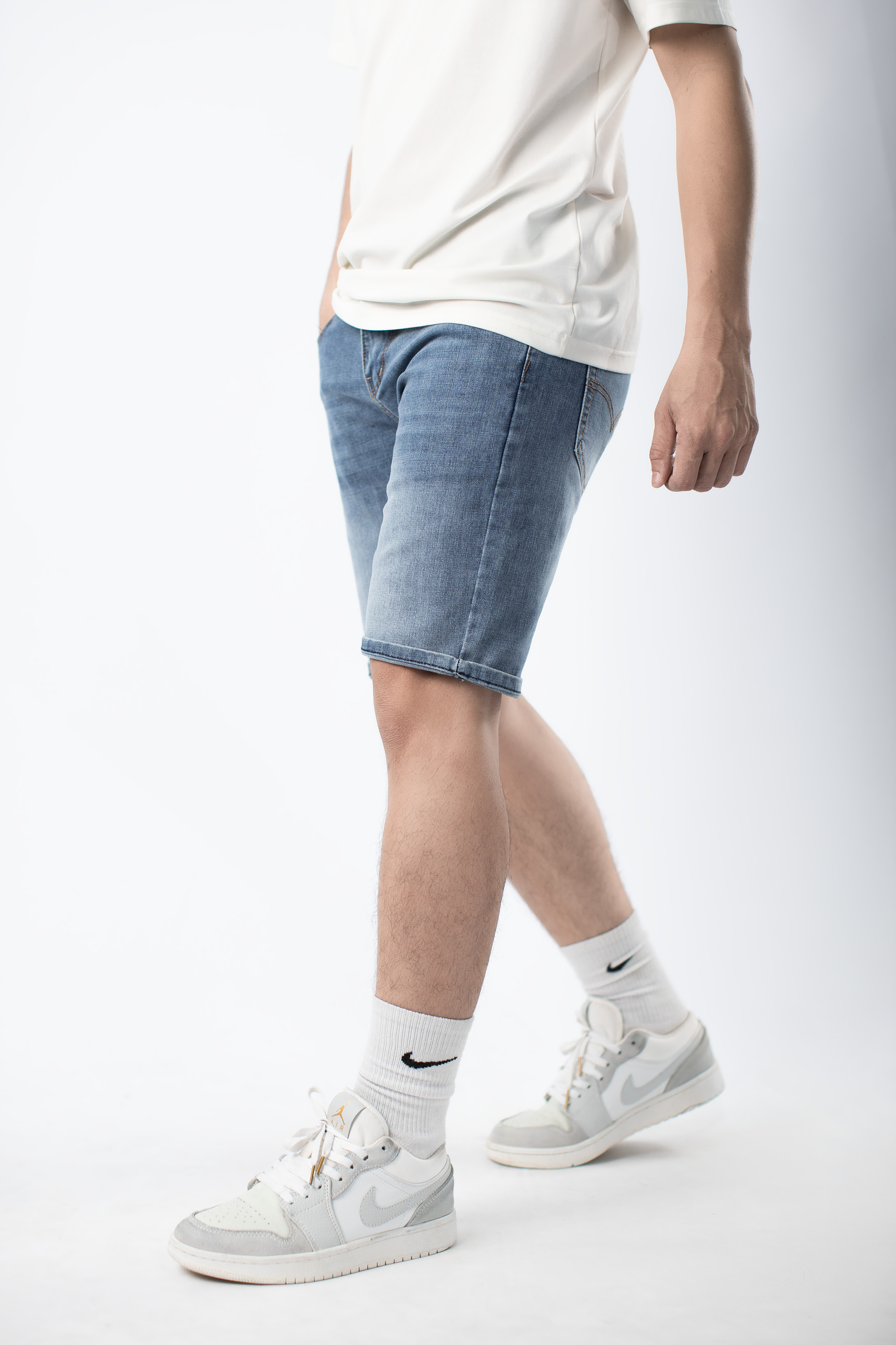Quần short jeans nam cao cấp LADOS 4090 vải dày đẹp, không bay màu, năng động, dễ phối đồ