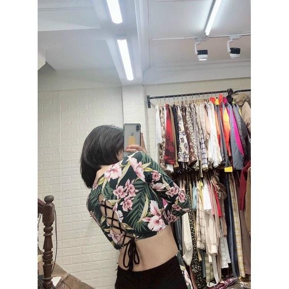 Đồ bơi bikini tay dài hoa siêu đẹp
