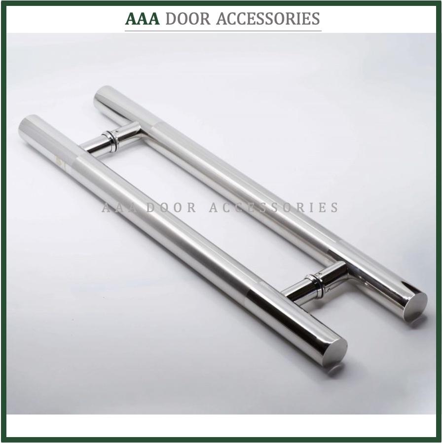 Tay nắm cửa kính cường lực inox xước mờ