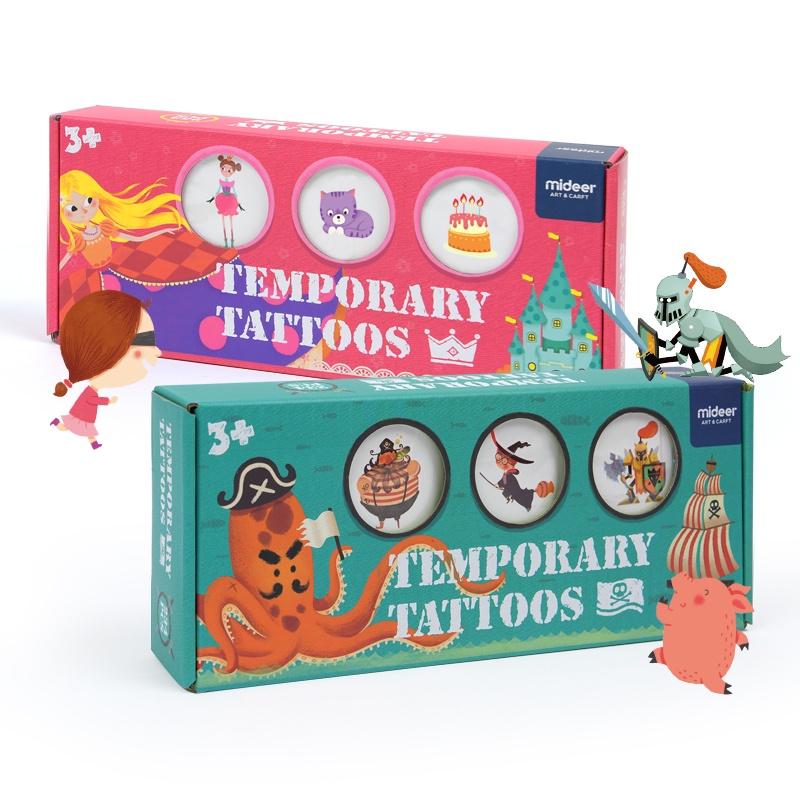 Hình Xăm Tạm Thời và Hình Dán Móng tay An Toàn Cho Trẻ Temporary Tattoos Mideer Chú Sâu Háu Ăn cho bé 3 4 5 6 Tuổi