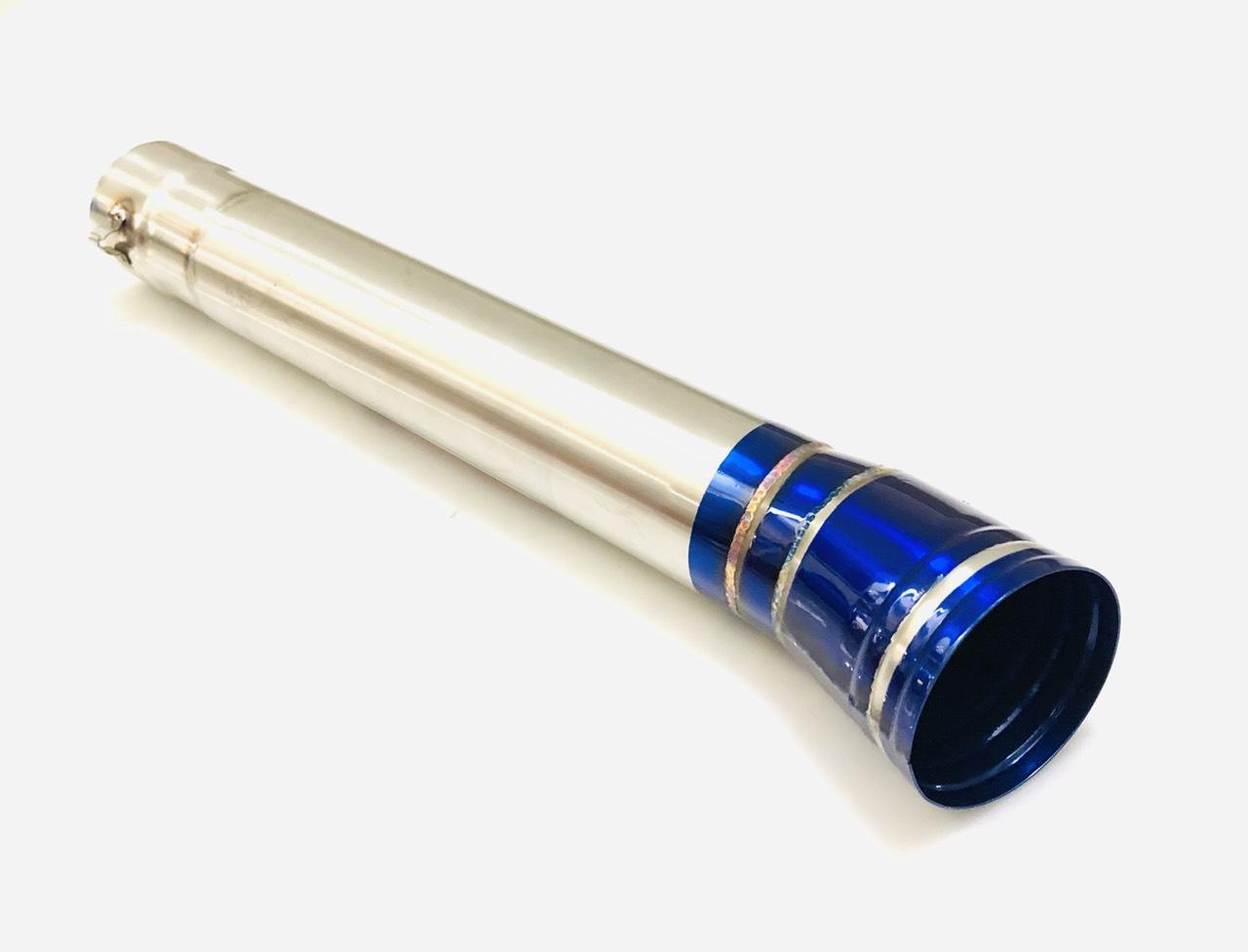 Lon pô inox đít xanh không nỉ pô dành cho xe máy