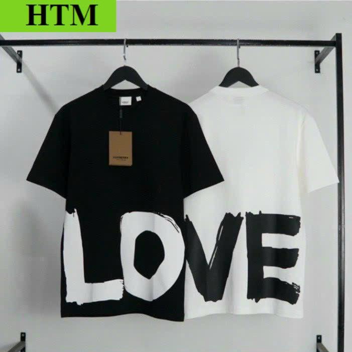 Áo Phông Tay Lỡ Nam Nữ In Tho Chữ Trước Sau LOVE Hàng Mặc Chất Lượng Bao Đẹp Hot Trend HTM FASHION
