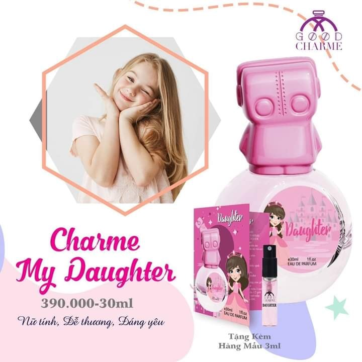 Nước Hoa Trẻ Em CHARME MY DAUGHTER Hương Thơm Đáng Yêu Nhẹ Nhàng An Toàn Cho Bé 30ml