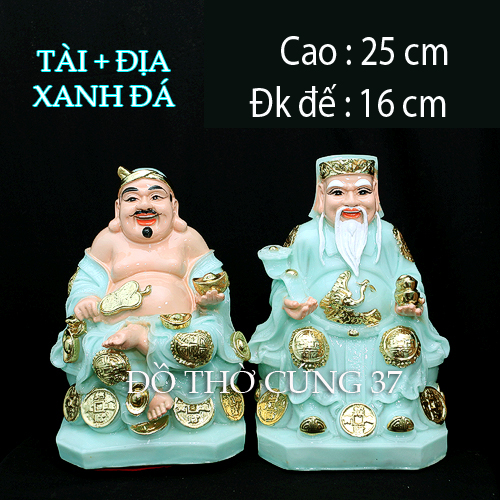 THẦN TÀI THỔ ĐỊA màu xanh đá