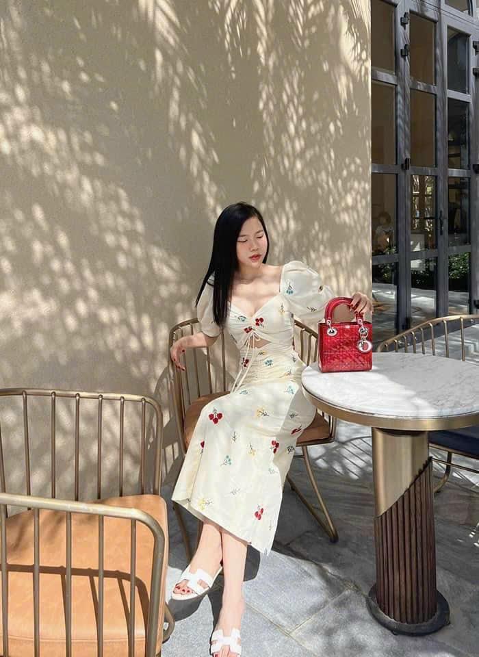 ĐẦM MIDI HOA RÚT NGỰC EO BIGSIZE