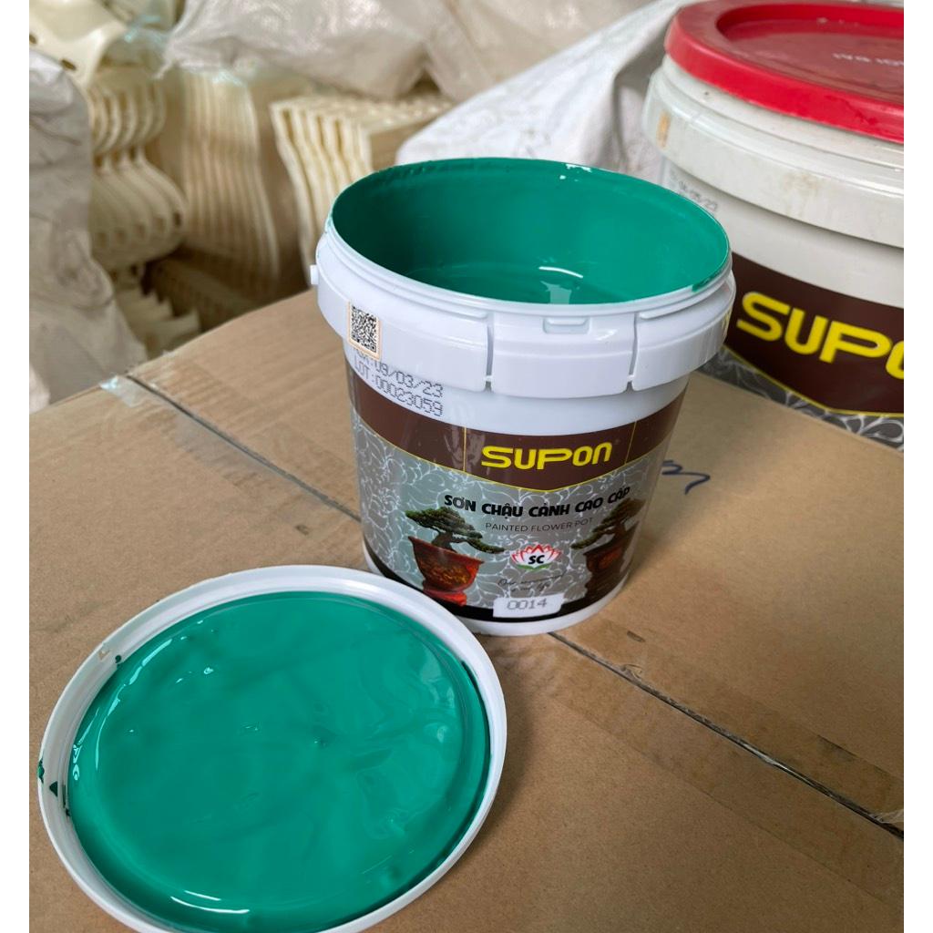 Sơn chuyên dụng cho chậu cảnh hệ nước,dòng sơn bán bóng loại 1kg,đậm màu