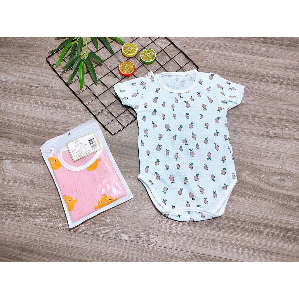 Bộ body Body chíp cộc tay cho bé từ 0 đến 12 tháng tuổi