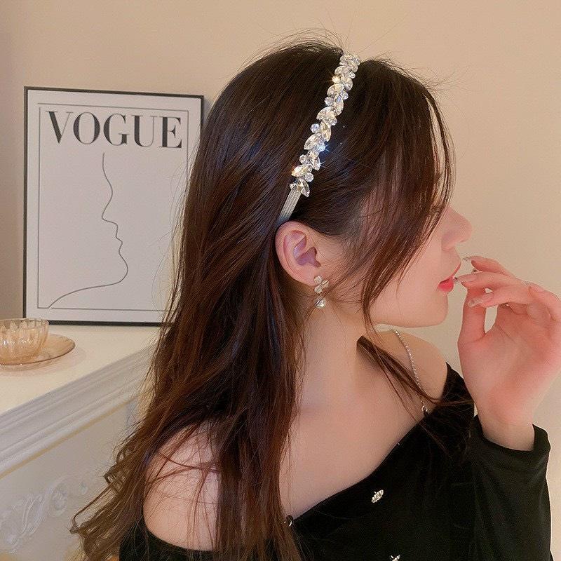 Băng đô cài tóc đinh cườm lấp lánh cao cấp BDJ 222