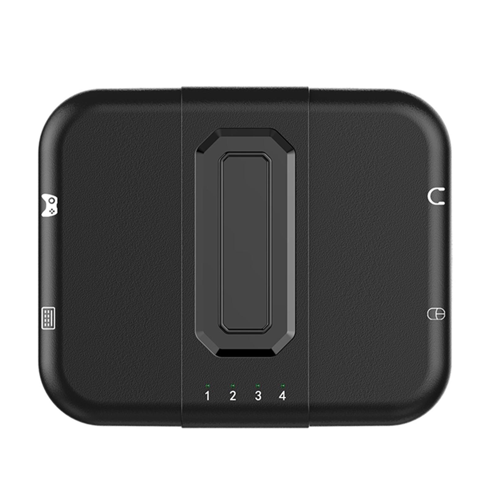 Keyboard Mouse Adapter for Games Support 3.5mm Headset Game Voice Black
