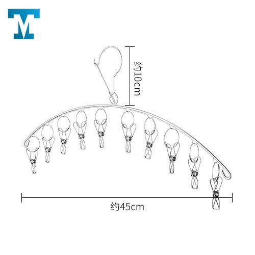 MÓC TREO PHƠI QUẦN ÁO INOX CHỐNG RƠI 10/20 KẸP CỐ ĐỊNH - Treo đồ nhà tắm, khăn tay, tất vớ, đồ lót