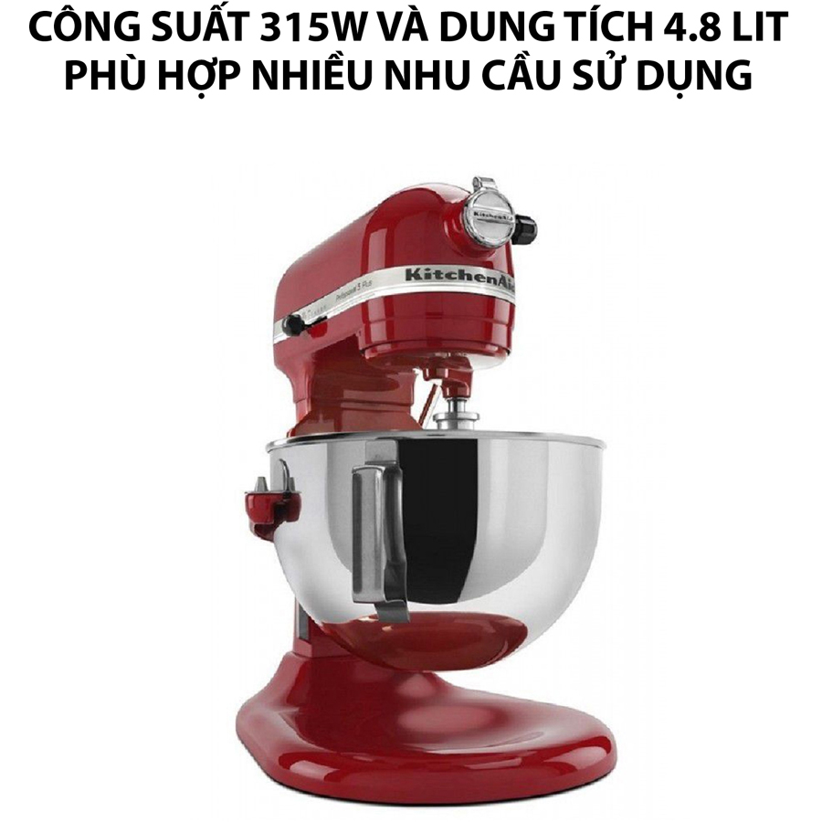 Máy Trộn Bát Nâng Heavy Duty KitchenAid 5KPM5EER (4.8L) - Đỏ - Hàng Chính Hãng