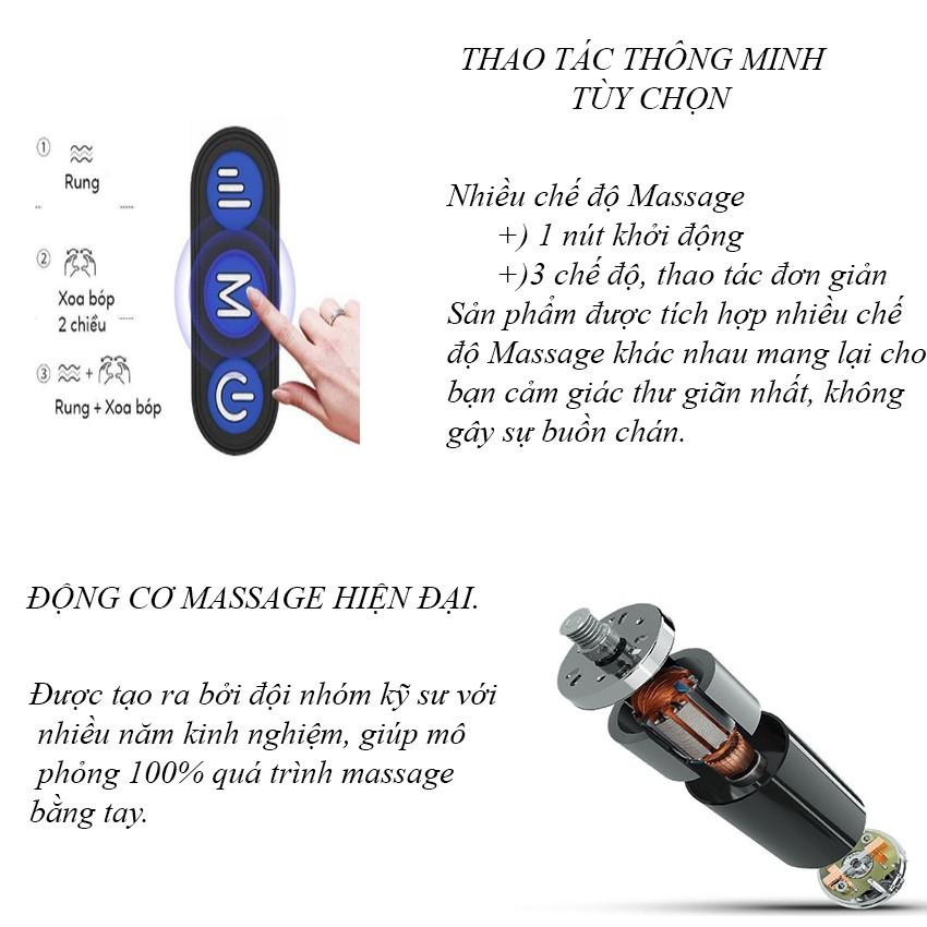 Gối massage cổ chữ U cao cấp giúp lưu thông máu huyết kiêm gối ngủ tiện lợi