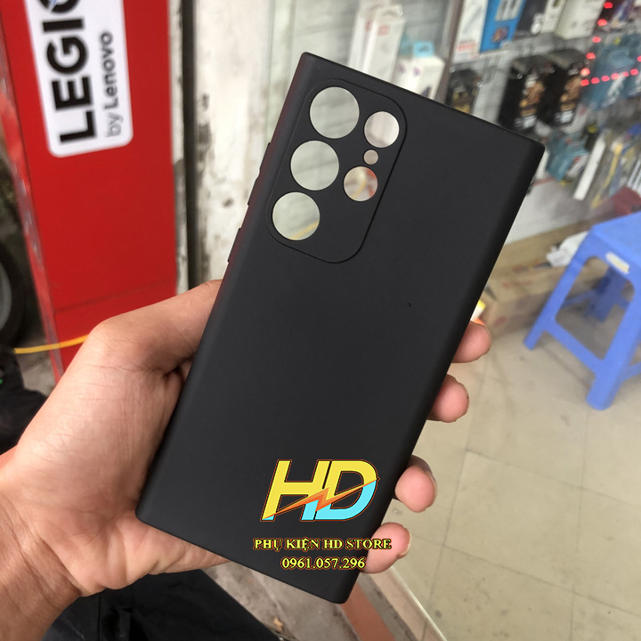 Ốp Lưng Dẻo Màu Đen Cho Samsung S22 Ultra Viền Vuông Khoét Lỗ bảo Vệ Camera Tốt Nhất